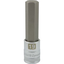 Gray Tools D013419 - 1/2" Drive Metric Hex Head, 19mm Long Bit, Chrome Finish Socket