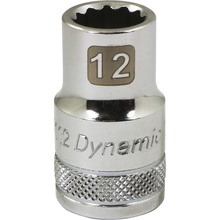 Gray Tools D015112 - 1/2" Drive 12 Point Metric, 12mm Standard Length, Chrome Finish Socket