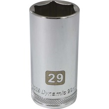 Gray Tools D016229 - 1/2" Drive 6 Point Metric, 29mm Deep Length, Chrome Finish Socket