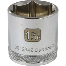 Gray Tools D016342 - 1/2" Drive 6 Point SAE, 1-5/16" Standard Length, Chrome Finish Socket