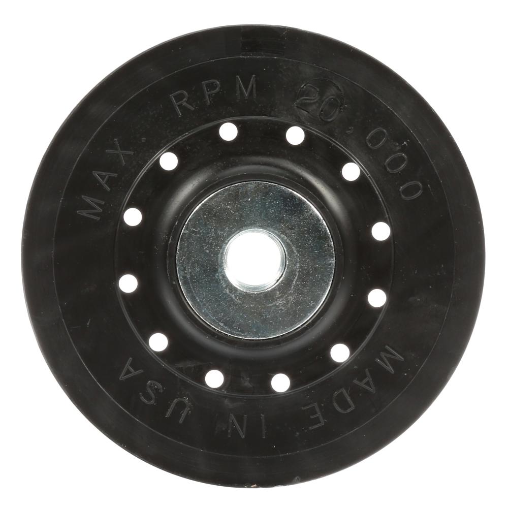 3M™ Fibre Disc Back-Up Pad With Retainer Nut, PP5005MSSH, black, 5 in x 5/8-11 in (127 mm)