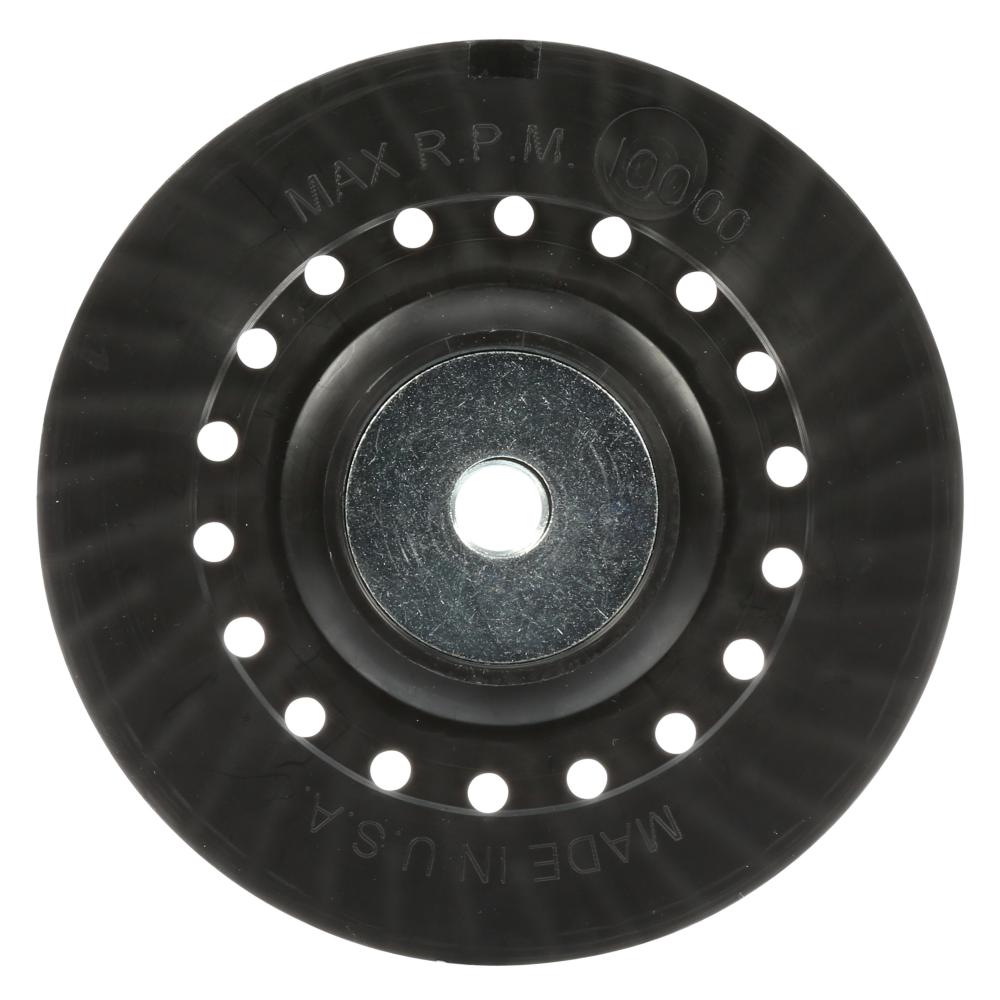 3M™ Fibre Disc Back-Up Pad With Retainer Nut, PP5006MSSH, black, 6 in x 5/8-11 in (152.4 mm)