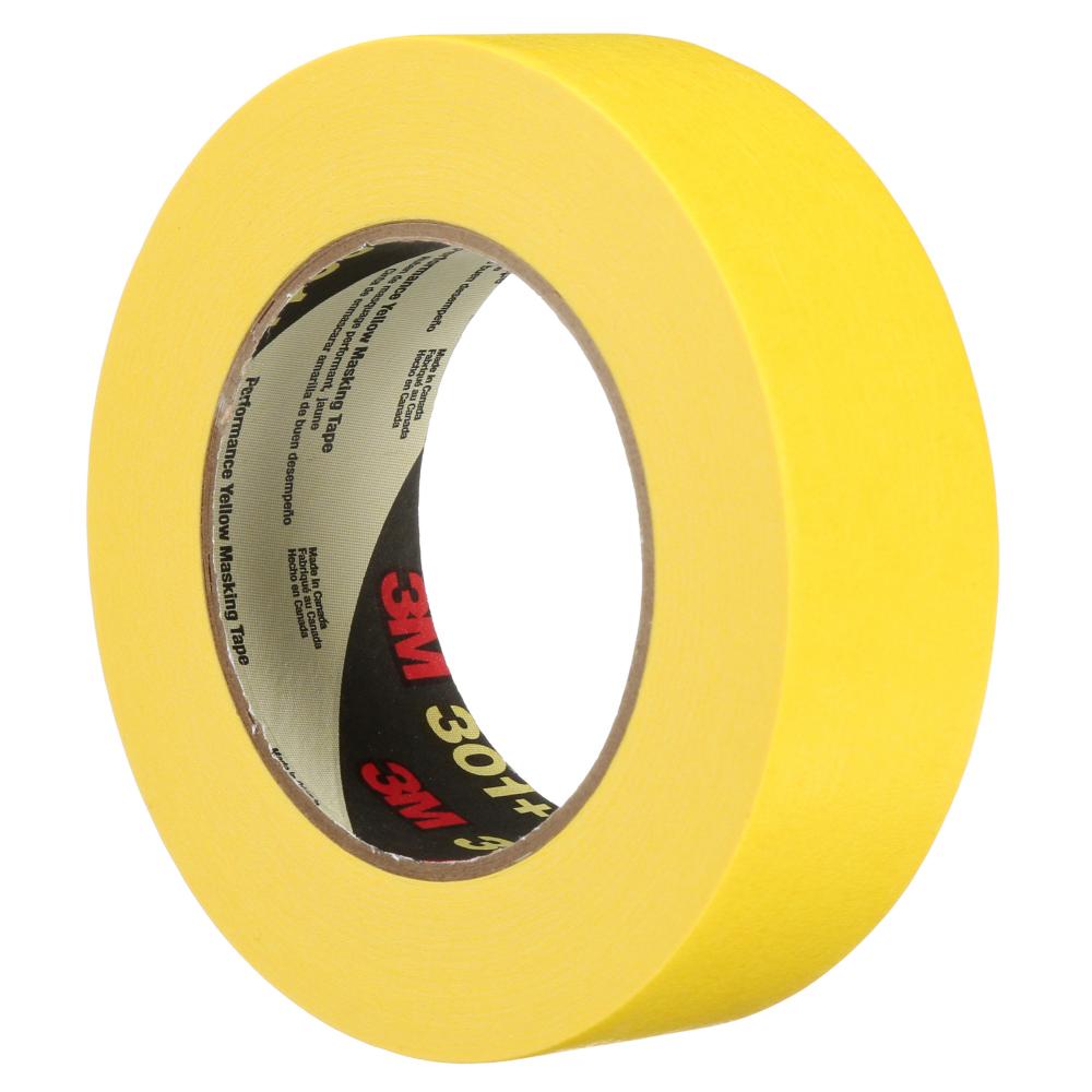 3M™ Performance Masking Tape, 301+, yellow, 6.3 mil (0.16 mm), 0.95 in x 60 yd (24 mm x 55 m)