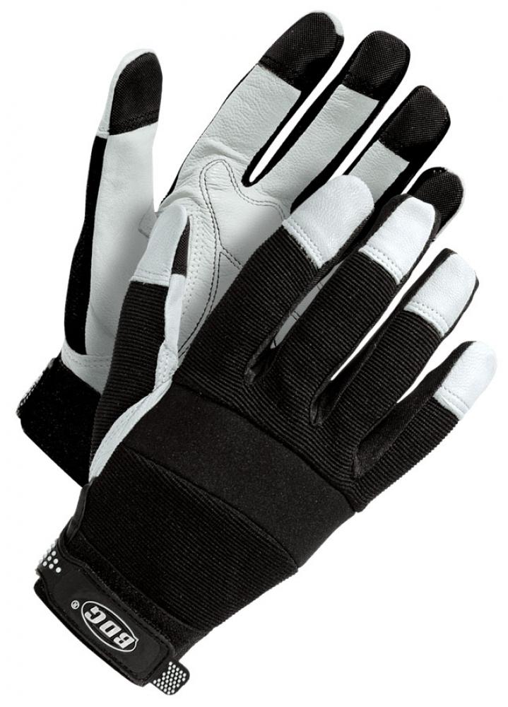 Mechanics Glove Grain Goatskin Palm Pearl White  Sz: L