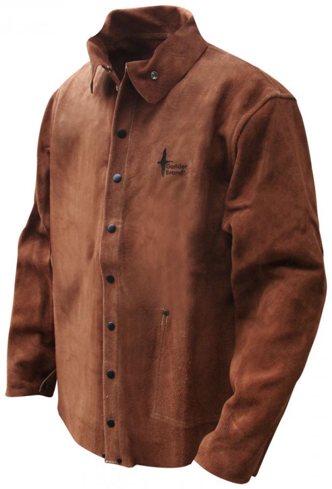 Welding Jacket Split Cowhide Brown Kevlar Sewn  Sz: L