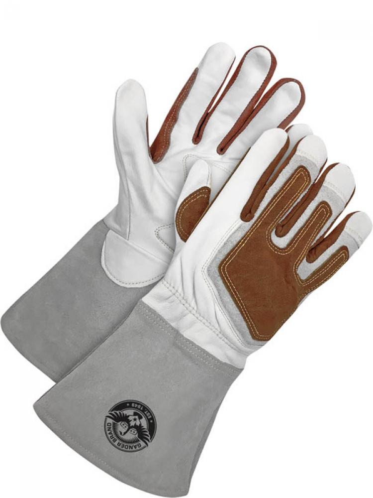 Glove Welding TIG, Goatskin w/ 5&#34; Cuff & Back Patch Sz: M