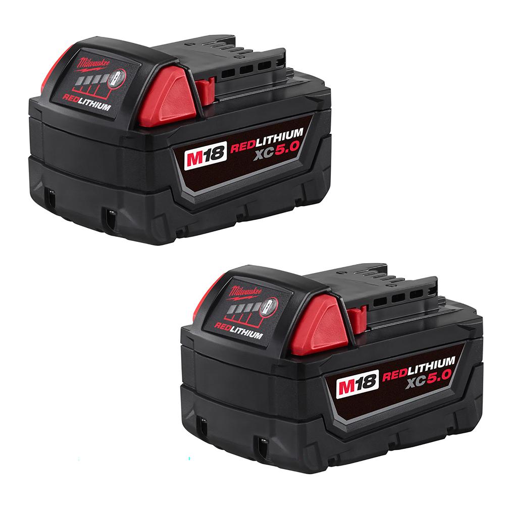 M18™ REDLITHIUM™ XC 5.0Ah Extended Capacity Battery Pack (2 PACK)