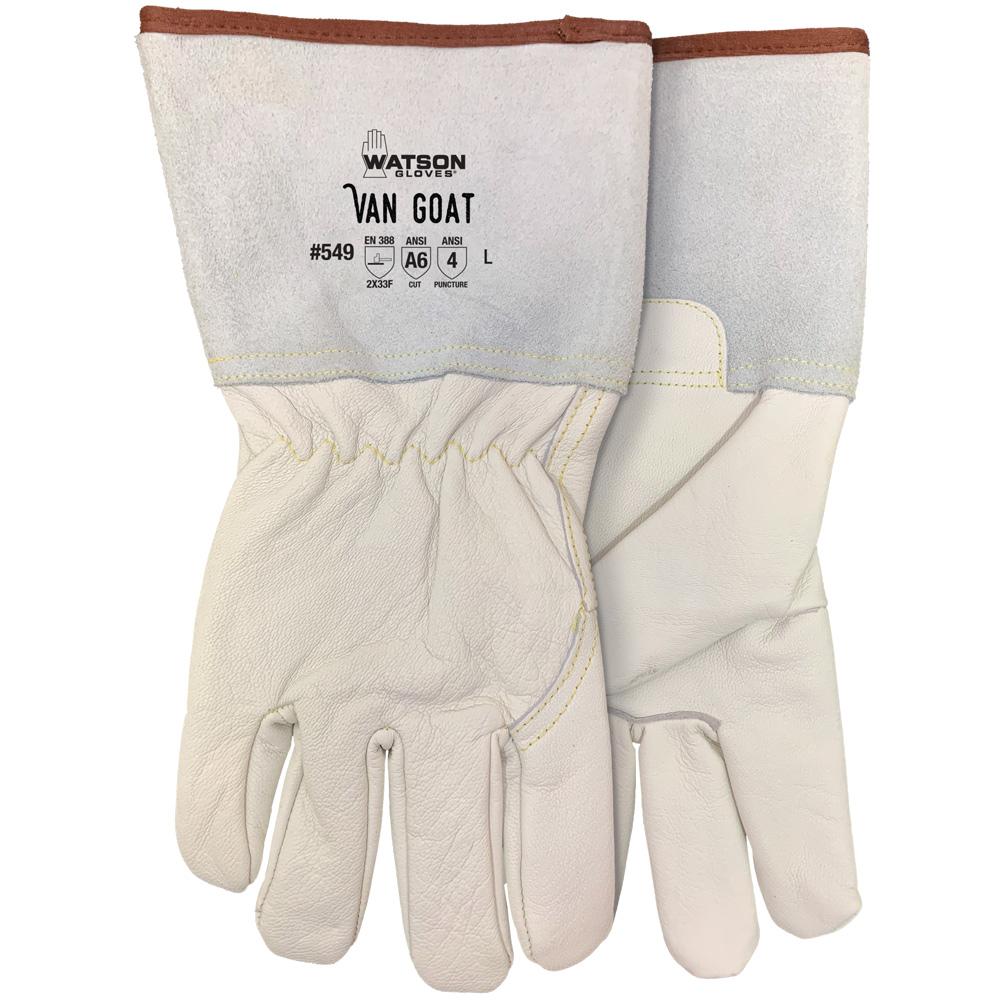 Glove Goatskin Leather with Gauntlet &#39;Van Goat&#39;  CLA6  Sz: XL