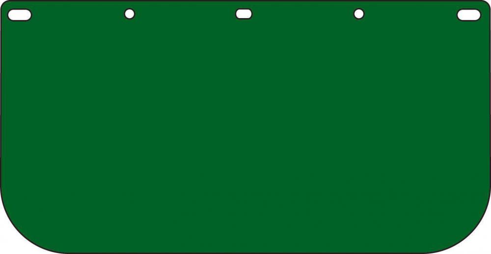 Faceshield Green 8&#34; X 15-1/2&#34; x .04&#34; Polycarbonate