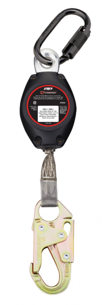 Lifeline Self Retracting, 7&#39; Web PFL w/ Steel Snap Hook