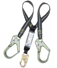 PIP Canada FP786144/6 - Lanyard Double Leg Kevlar 6' Shock Absorbing w/ Steel Snap & Large Rebar Hooks