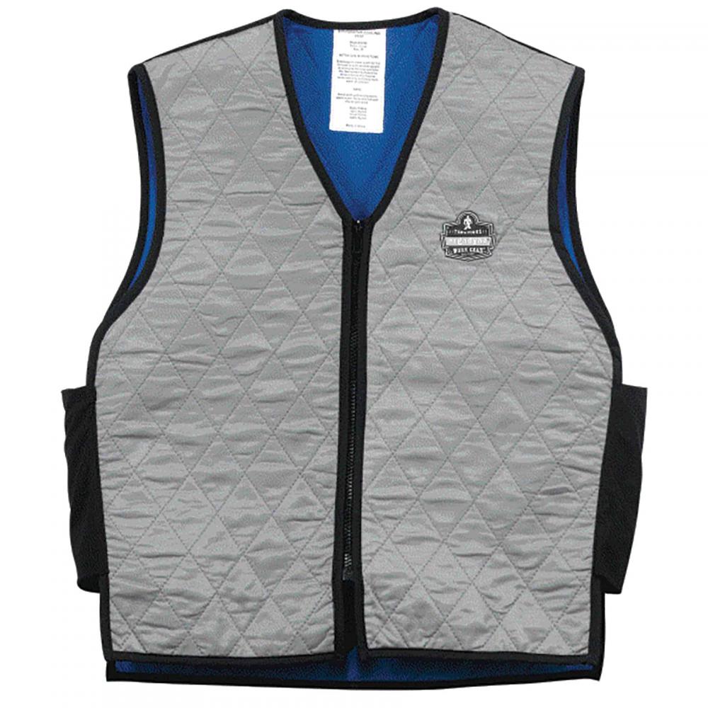 Cooling Vest, Evaporative,  Gray Sz: 3XL