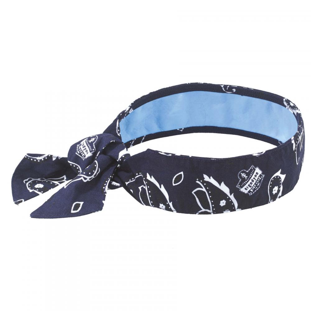 Navy Western Cooling Bandana Headband - PVA - Tie