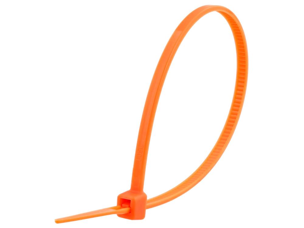 CABLE TIE 7.5Inch 50LB SOLID ORA 100PK