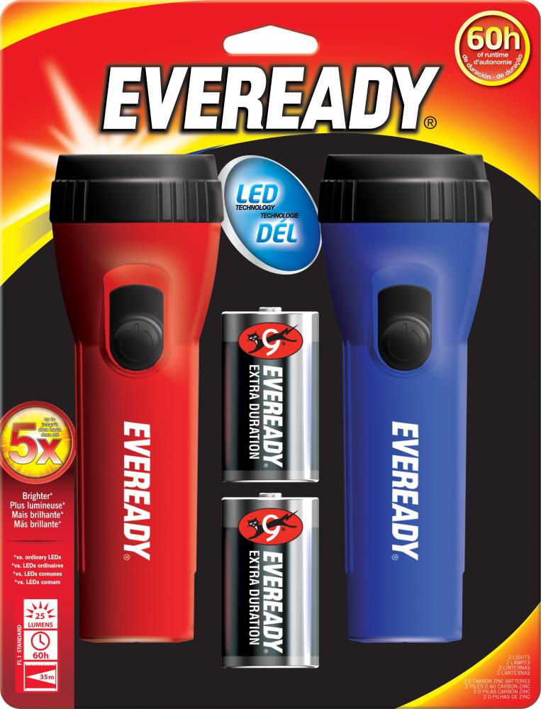 Eveready General Purpose LED Flashlight 2 Pack