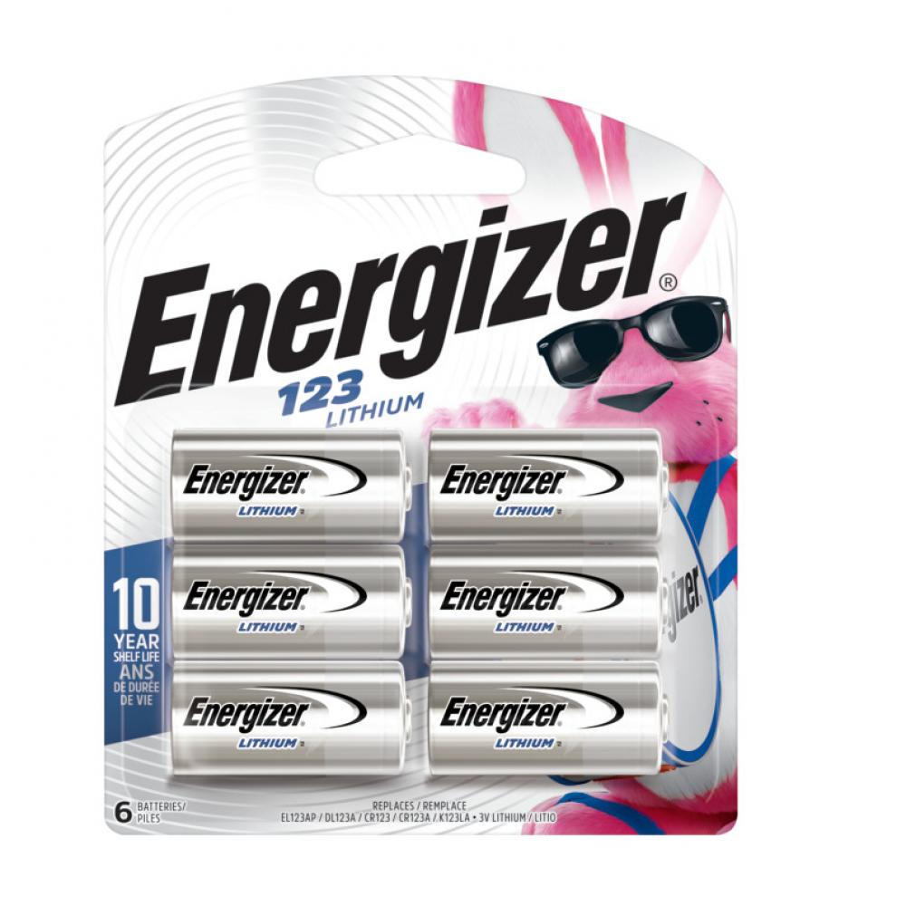 Energizer 123 Lithium Batteries (6 Pack), 3V Photo Batteries