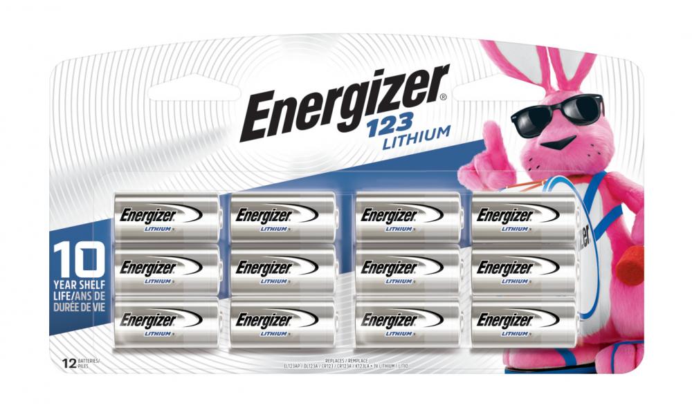 Energizer 123 Lithium Batteries (12 Pack), 3V Photo Batteries