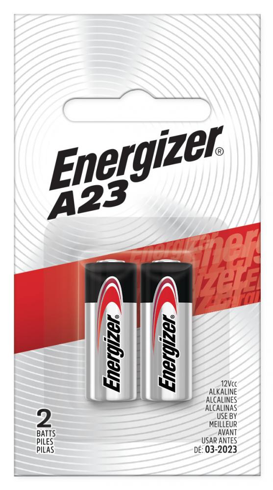 Energizer A23 Batteries (2 Pack), 12V Miniature Alkaline Specialty Batteries