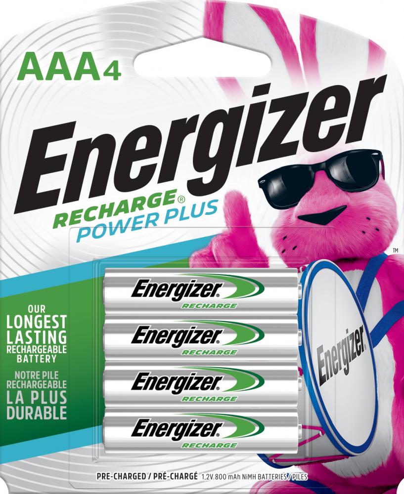 Energizer Power Plus Rechargeable AAA Batteries (4 Pack), Triple A Batteries