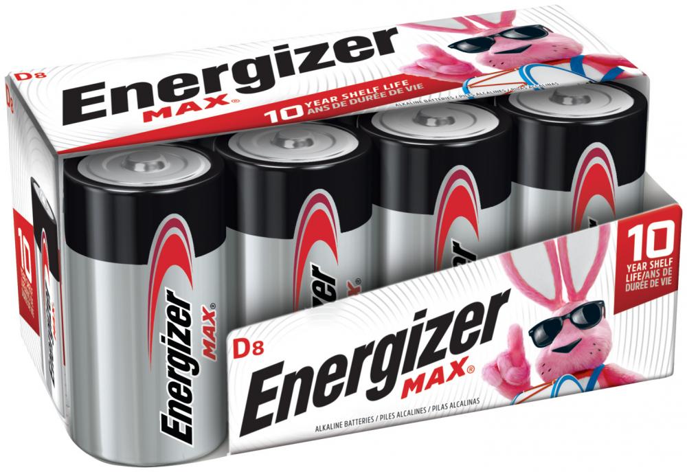 Energizer MAX D Batteries (8 Pack), D Cell Alkaline Batteries