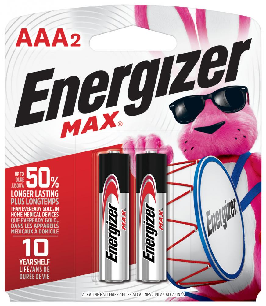 Energizer MAX AAA Batteries (2 Pack), Triple A Alkaline Batteries