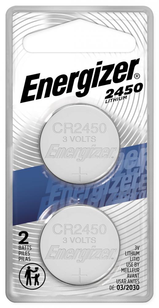 Energizer 2450 Lithium Coin Battery, 2 Pack