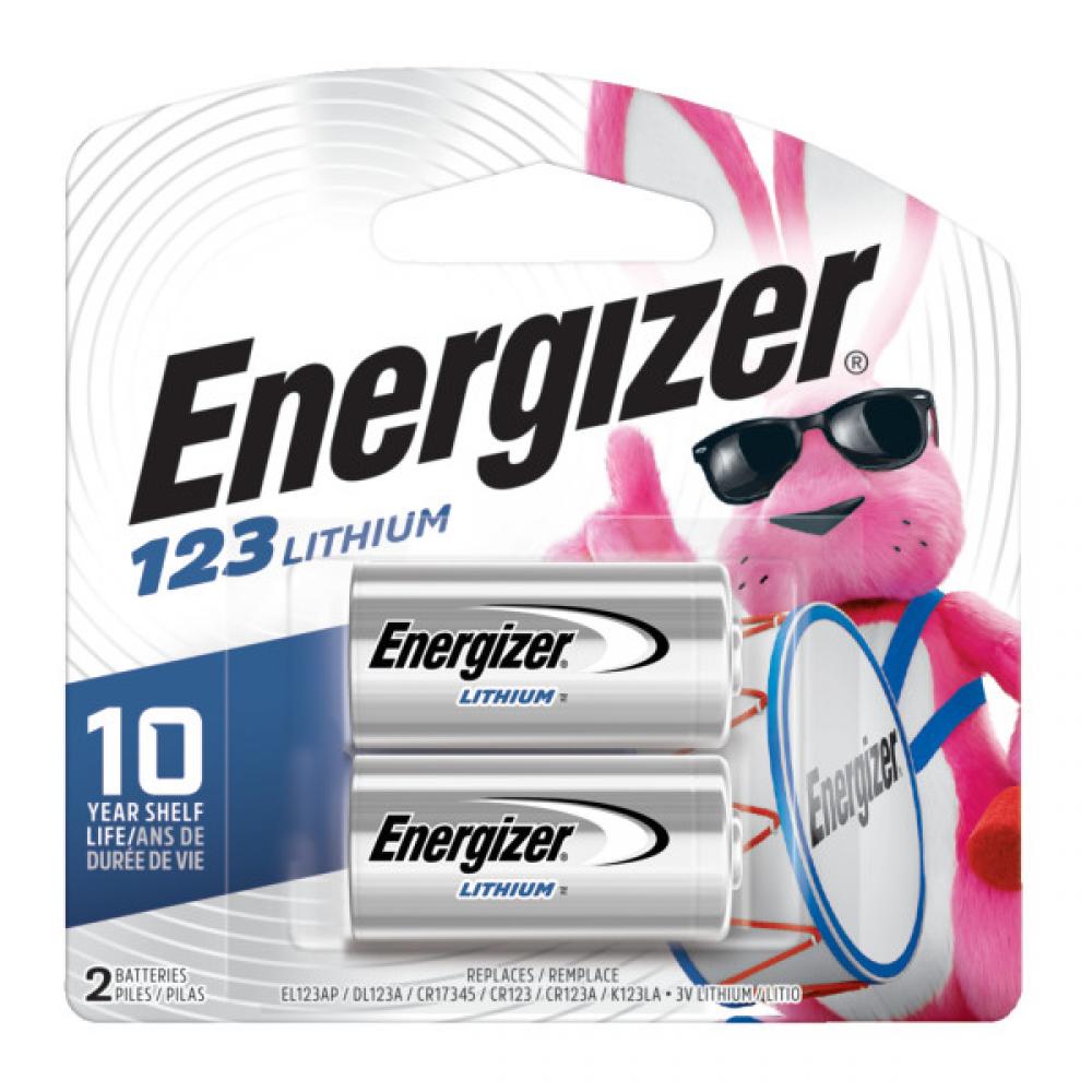 Energizer 123 Lithium Batteries (2 Pack), 3V Photo Batteries