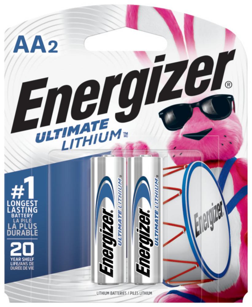 Energizer Ultimate Lithium AA Batteries (2 Pack), 1.5V Lithium Double A Batteries