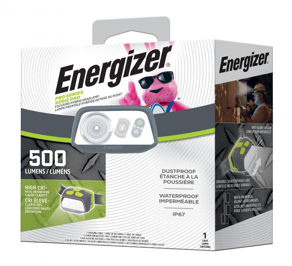 Energizer Pro Series LED Headlamp 1, 500 High Lumen, IPX7 Water Resistant