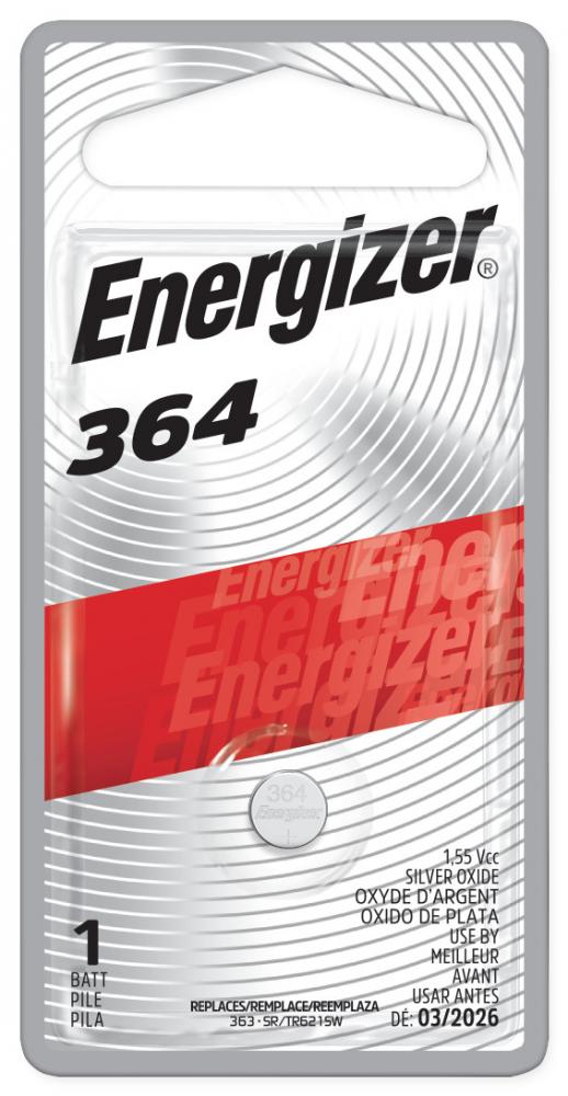 Energizer 364 Silver Oxide Button Battery, 1 Pack