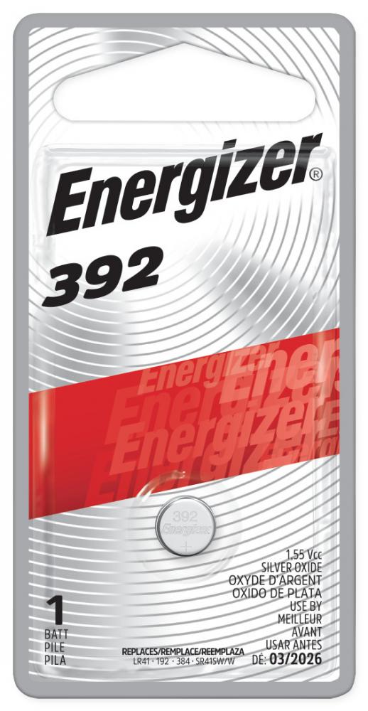 Energizer 392 Silver Oxide Button Battery, 1 Pack