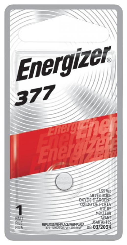 Energizer 377 Silver Oxide Button Battery, 1 Pack