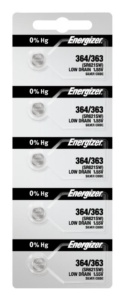 Energizer 364 Silver Oxide Button Battery, 1 Pack