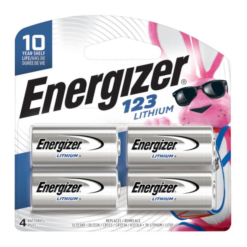 Energizer 123 Lithium Batteries (4 Pack), 3V Photo Batteries