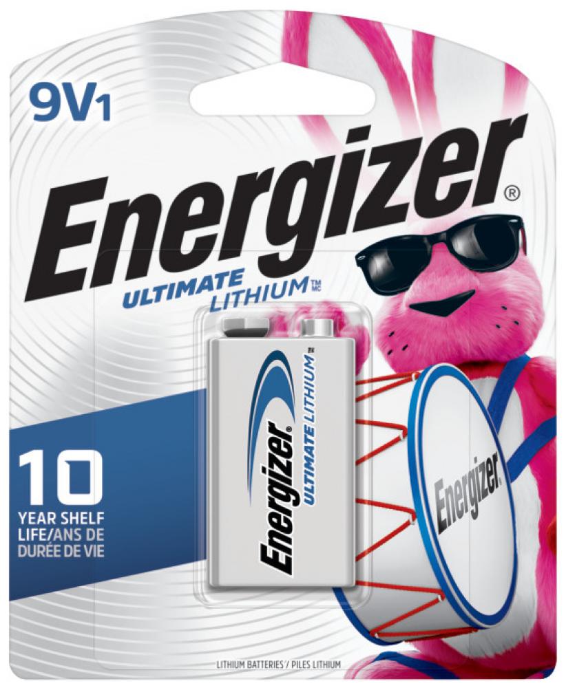 Energizer Ultimate Lithium 9V Batteries (1 Pack), Lithium 9 Volt Batteries