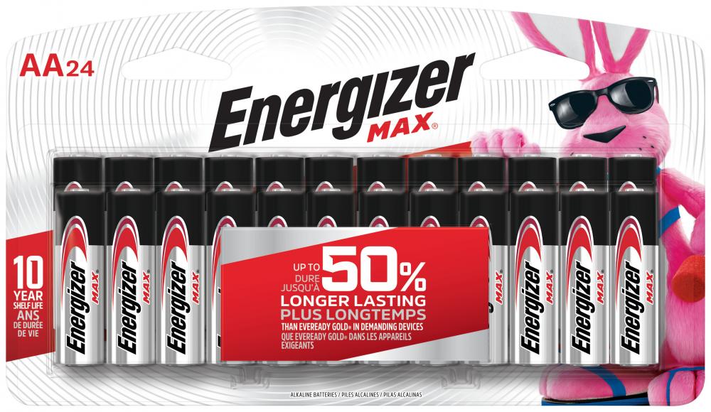 Energizer MAX AA Batteries (24 Pack), Double A Alkaline Batteries