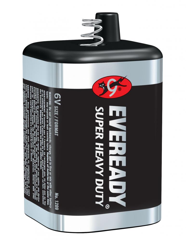 Eveready Super Heavy Duty 1209 6 Volt Spring Lantern Battery