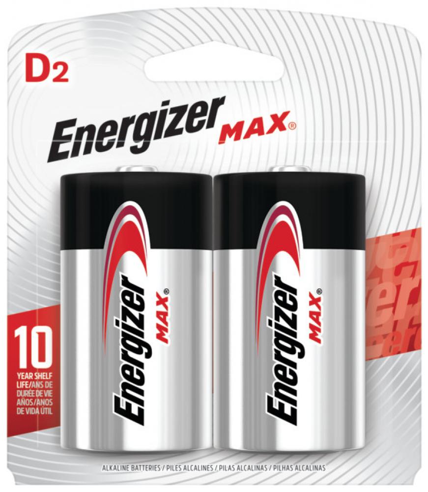 Energizer MAX D Batteries (2 Pack), D Cell Alkaline Batteries