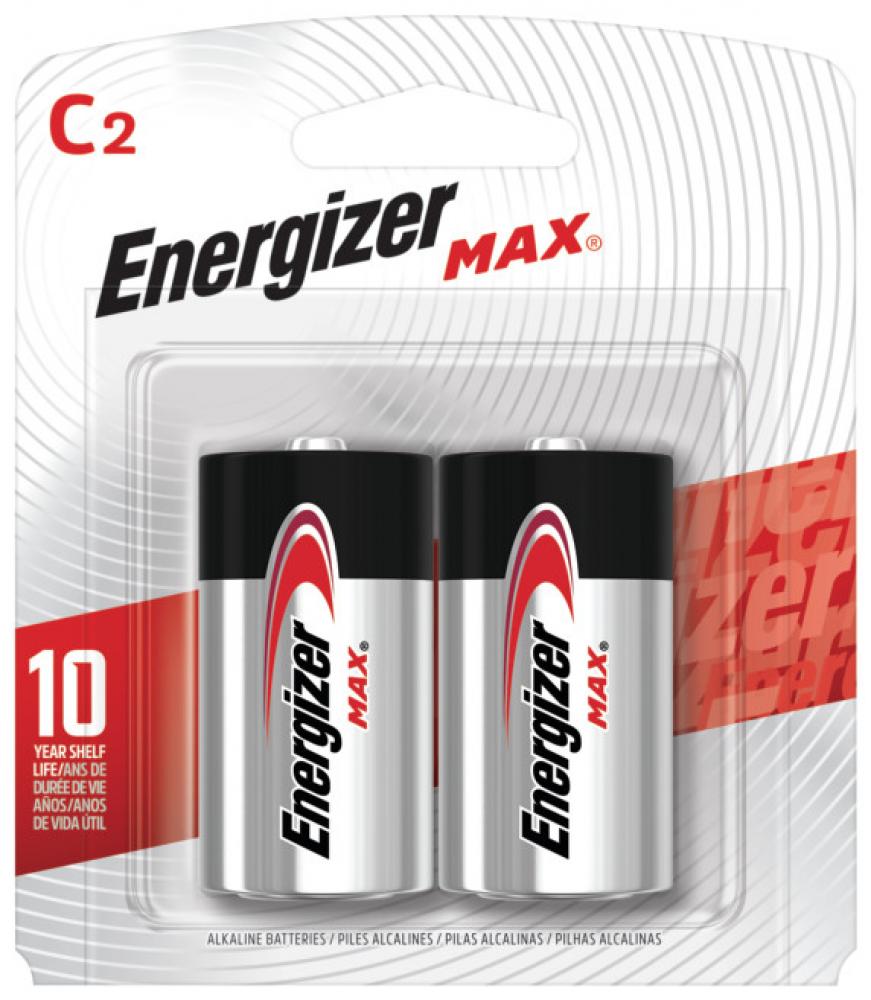 Energizer MAX C Batteries (2 Pack), C Cell Alkaline Batteries