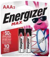 Energizer E92BP-2 - Energizer MAX AAA Batteries (2 Pack), Triple A Alkaline Batteries