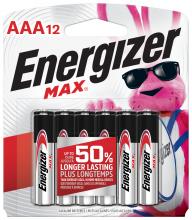 Energizer E92BP-12 - Energizer MAX AAA Batteries (12 Pack), Triple A Alkaline Batteries