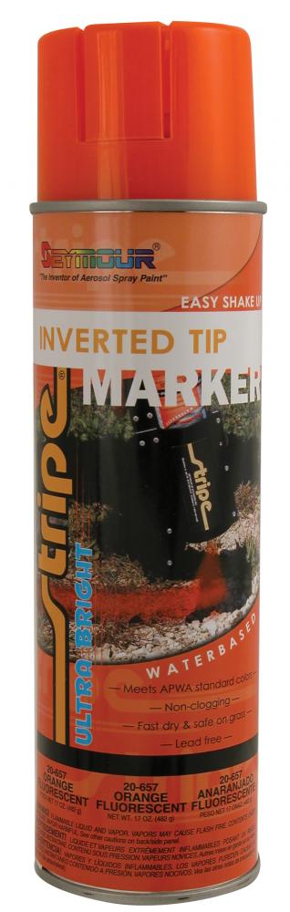 Marking Paint, Inverted, Water Soluble, Fluorescent Orange  480G