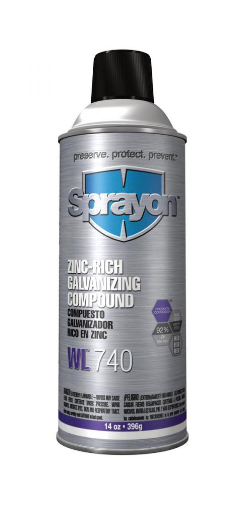 Zinc-Rich Galvanizing Compound, Low Gloss, Medium Gray, 14 oz.