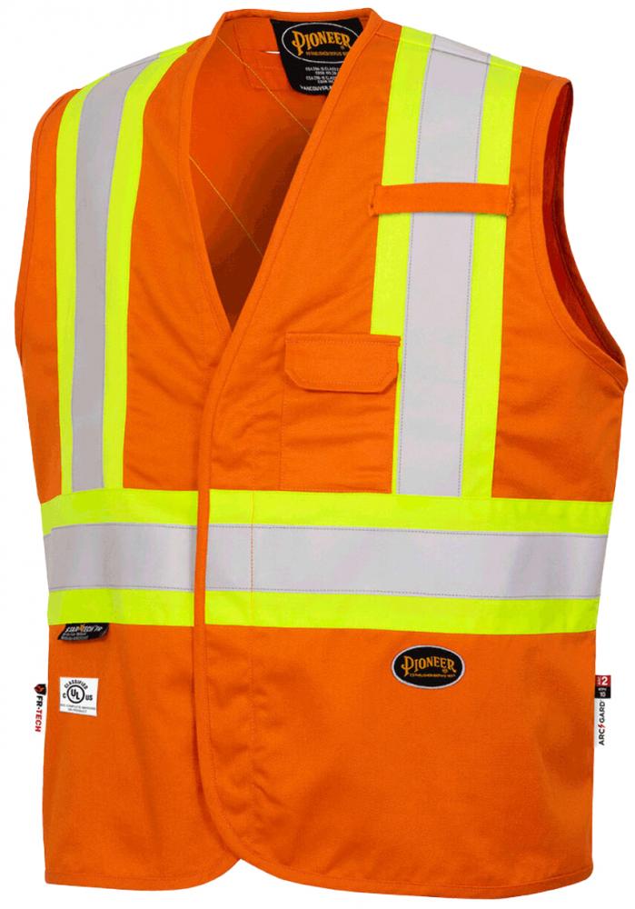 Vest Hi-Viz Orange 7oz Flame Resistant;  Sz: S