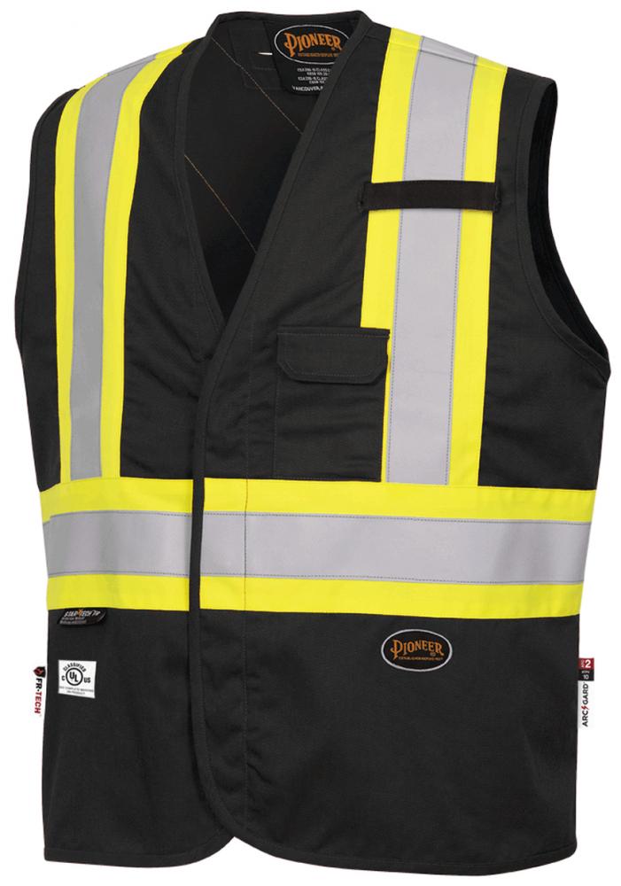 Vest Hi-Viz Black 7oz Flame Resistant:  Sz: S