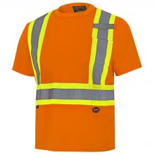 Pioneer V1051150-M - T-Shirt Hi-Viz Orange with Reflective Stripes Sz: M