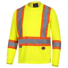 Pioneer V1051260-4XL - Long Sleeve Shirt, Hi Viz Yellow with Reflective Stripes Sz: 4XL