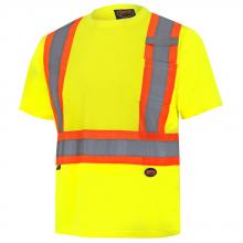 Pioneer V1051160-L - T-Shirt Hi-Viz Yellow/Green with Reflective Stripes Sz: L