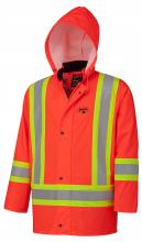 Pioneer V3520150-XS - Waterproof Jacket Hi-Viz Orange, FR, Chem Resistant, Windproof; Sz: XS