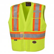 Pioneer V1021061-2/3XL - Hi-Viz Vest - Yellow/Green Drop Shoulder Safety Tear-Away - 2XL/3XL